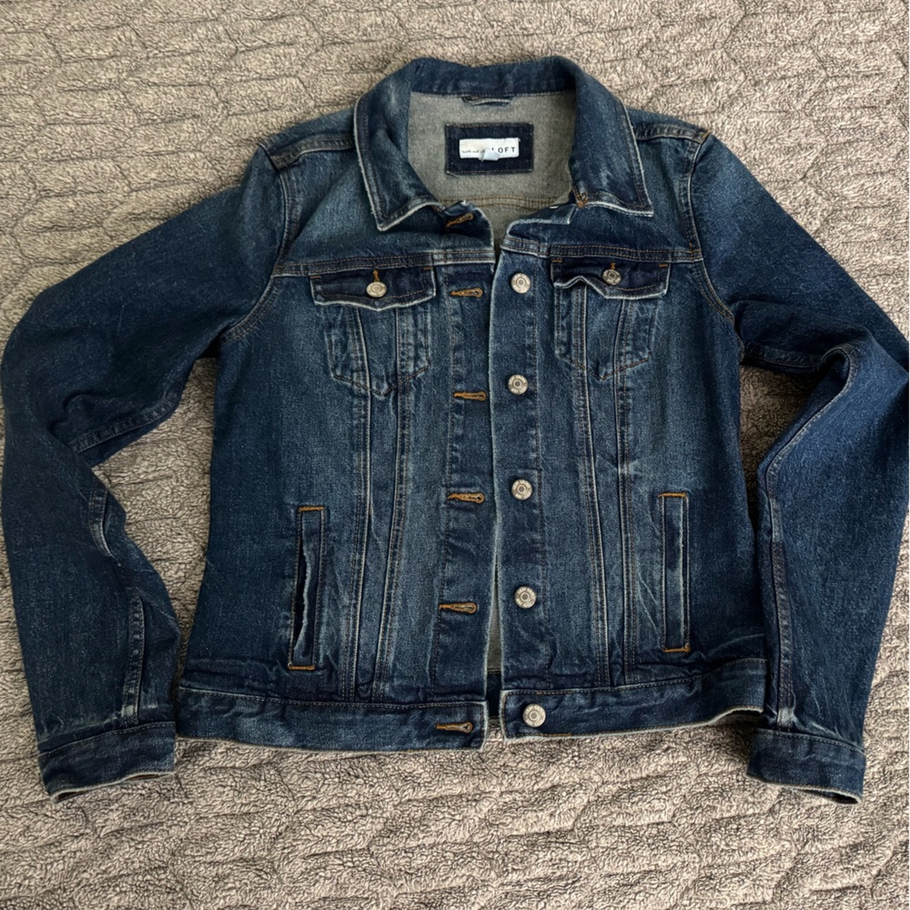 LOFT Blue Jeans with Classic Weight and Straight Fit
